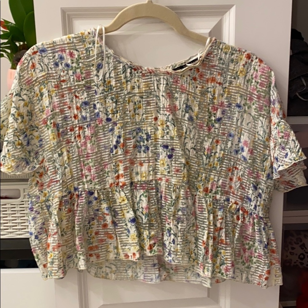 Zara floral shirt
